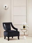 Oria White Glass Round Side Table with Marble Base