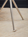 Oria Clear Glass and Silver Finish Round Side Table