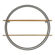 Korba Matte Gold Finish and Grey 2 Tier Wall Shelf