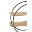 Korba Matte Gold Finish and Grey 2 Tier Wall Shelf