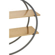 Korba Matte Gold Finish and Grey 2 Tier Wall Shelf