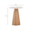 Amira White and Gold Finish Side Table
