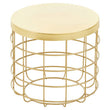 Pali Gold Finish Cage Design Side Table