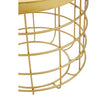 Pali Gold Finish Cage Design Side Table
