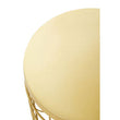 Pali Gold Finish Cage Design Side Table