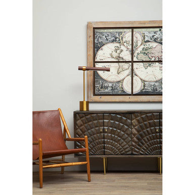 Sipari Dark Mango Wood Carved Sideboard