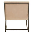Vogue Ivory Velvet Channel Tufting Lounge Chair