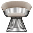Vogue Mink Velvet Chair with Black Finish Frame