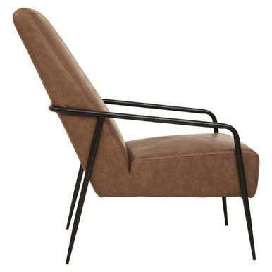 Hoxton Brown Leather Lounge Chair