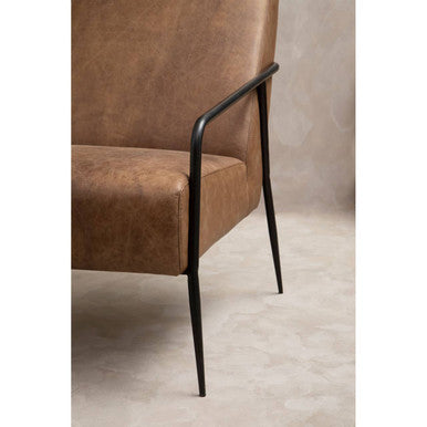 Hoxton Brown Leather Lounge Chair