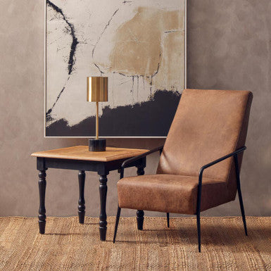 Hoxton Brown Leather Lounge Chair