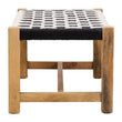 Satna Black and White Jute Woven Bench