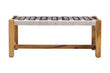 Satna Black and White Jute Woven Bench