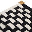 Satna Black and White Jute Woven Bench