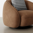 6. Abreu brown armchair curved side and swivel base detail