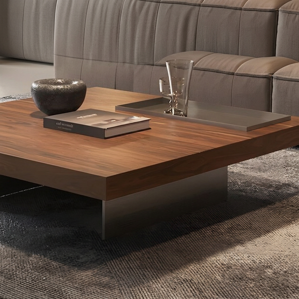 6. Alma wooden coffee table base detail