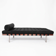 6. Barcelona black leather daybed side profile