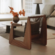 6. Delaney armchair wooden frame and cord back rear view