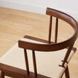 6. Eenoch brown dining chair curved backrest detail