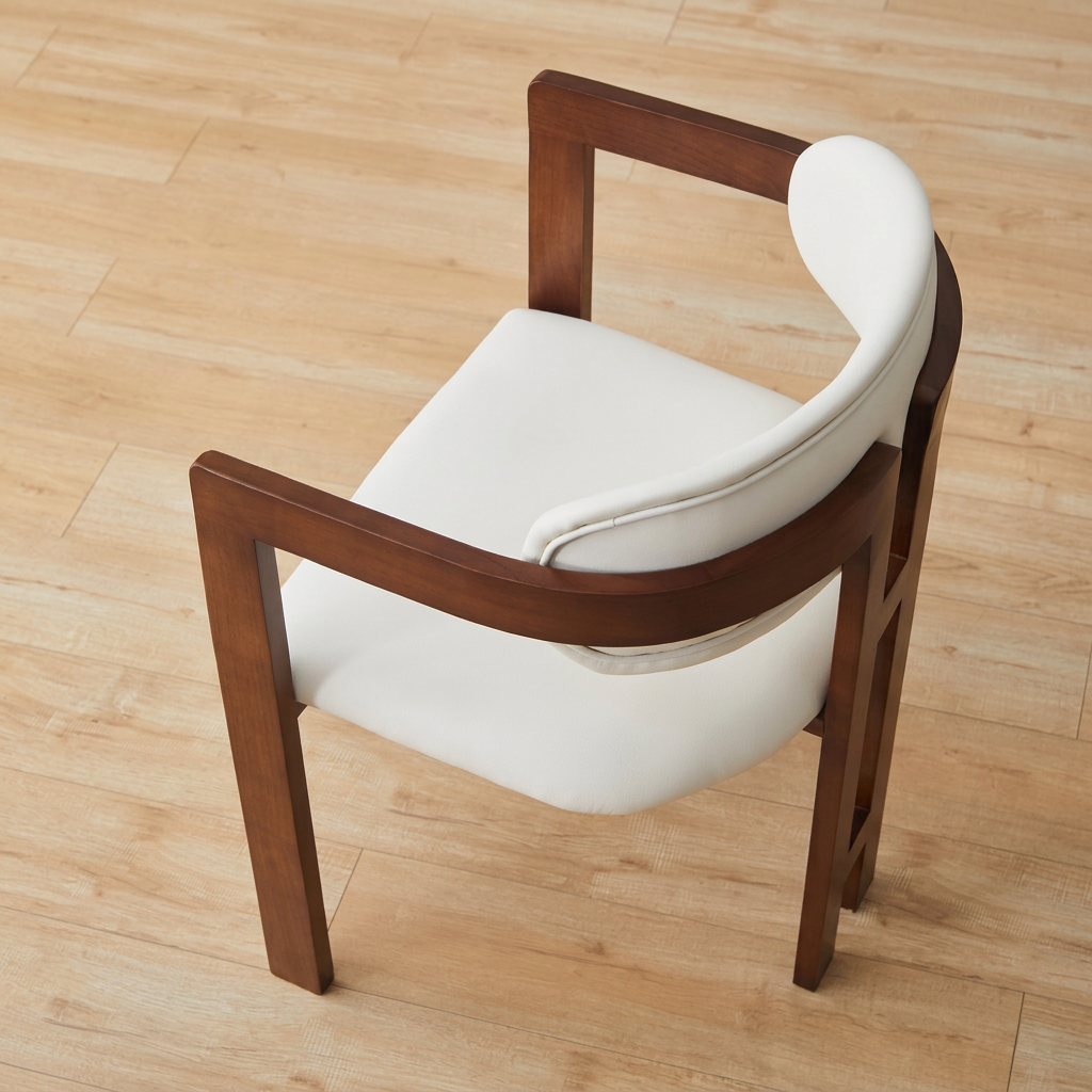 6. Sara brown dining chair viewed from above