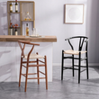 6. Wishbone brown and black bar stools