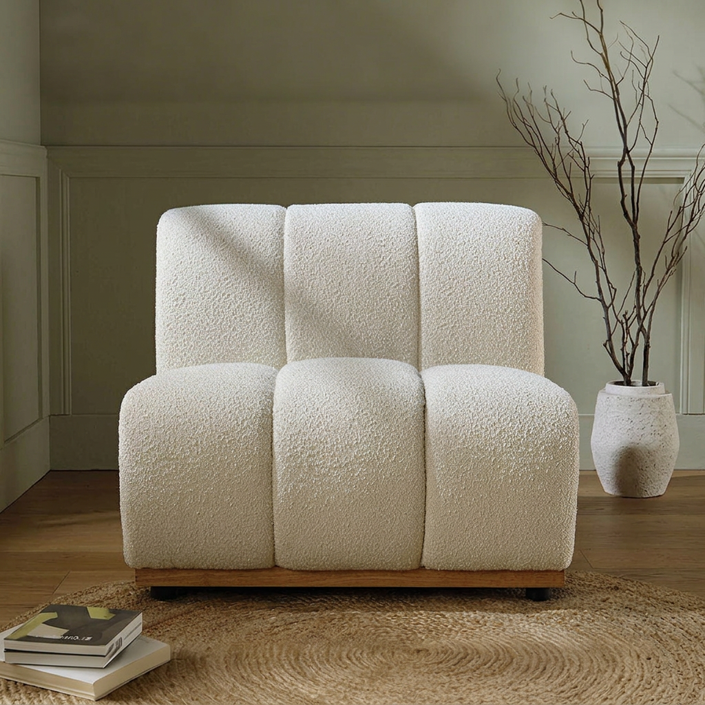 6. Yilmaz armless sofa module front view