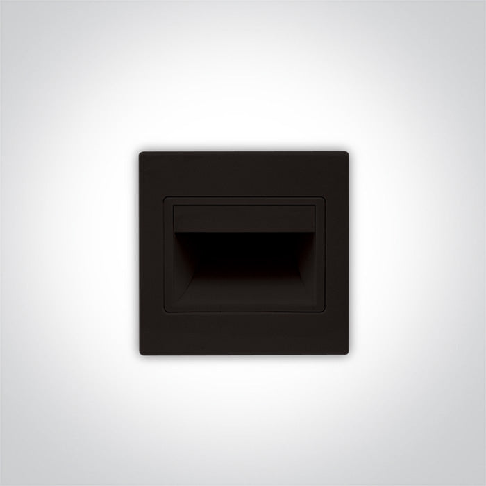 Indoor Square Wall Recessed - 68007- 1,5 W Wall recessed LED light, ideal for step and corridor illumination  Supplied complete with non-dimmable LED driver