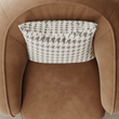 7. Abreu brown armchair seat and houndstooth cushion detail