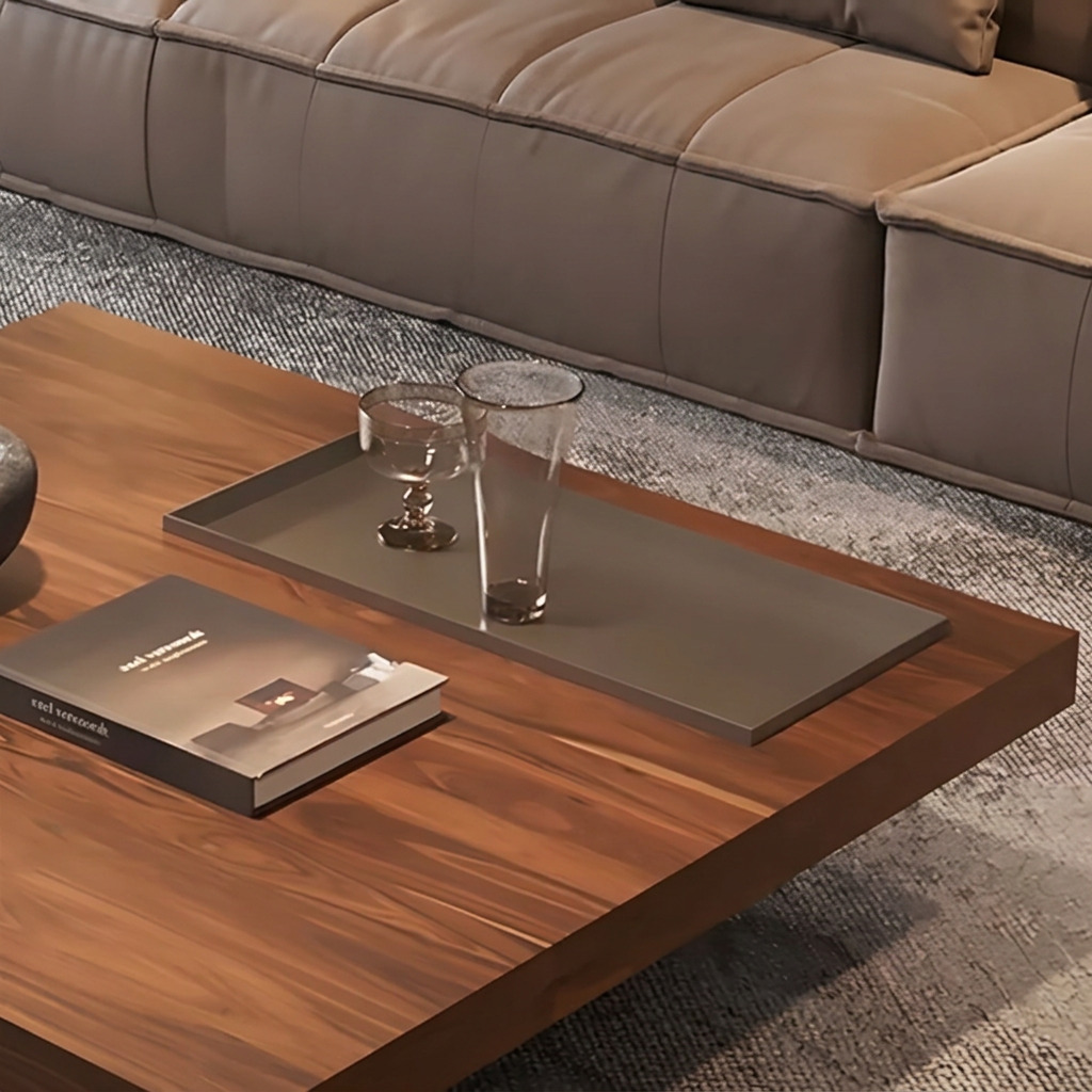 7. Alma wooden coffee table tray detail