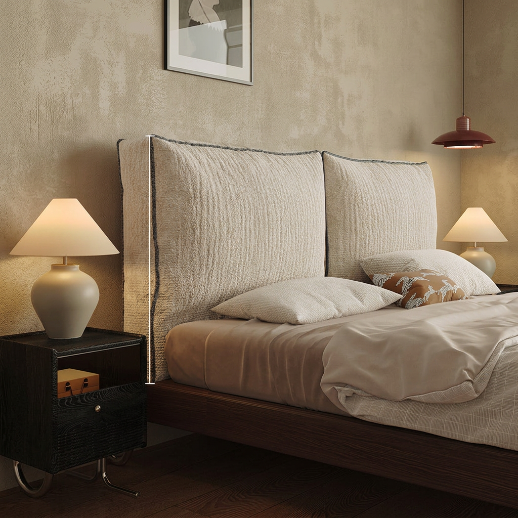 7. Arendt upholstered headboard side detail