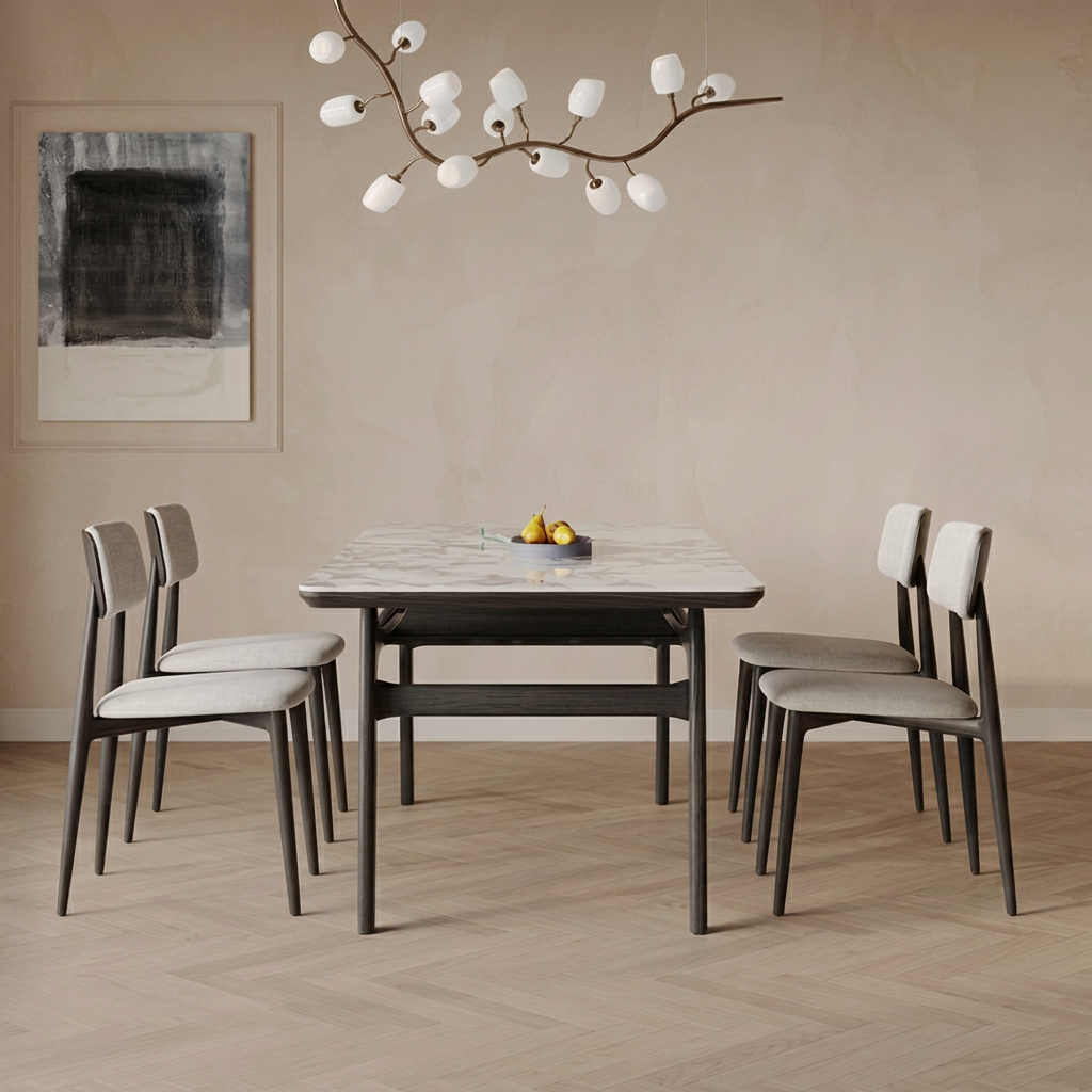 7. Dobson dining table end view