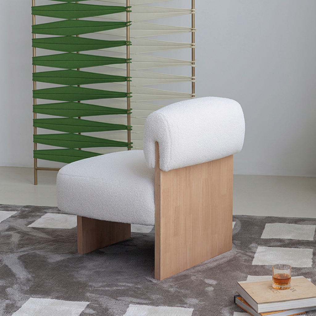 7. Evander chair wooden frame rear view
