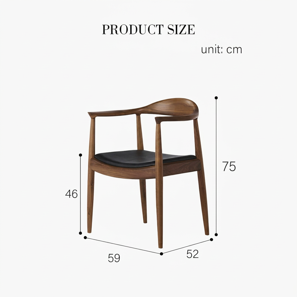 7. Kennedy dark oak dining chair dimensions