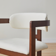 7. Sara brown dining chair upholstered backrest detail