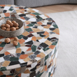 7. Zahra mosaic marble tabletop and rounded edge detail