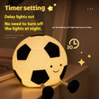Football Night Light - Touch Control LED Bedside Lamp for Kids & Sports Fans