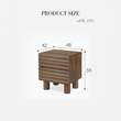 8. Clancy wooden bedside table original dimensions diagram