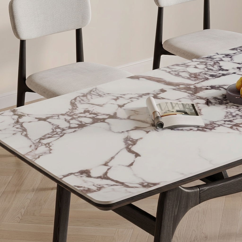 8. Dobson stone tabletop and wooden frame detail