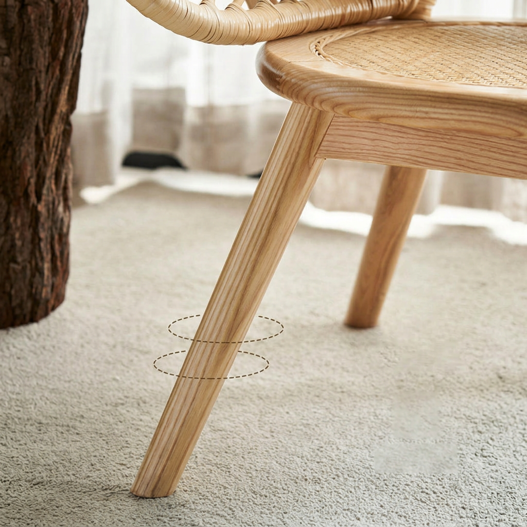 8. Larkin wooden leg and seat detail
