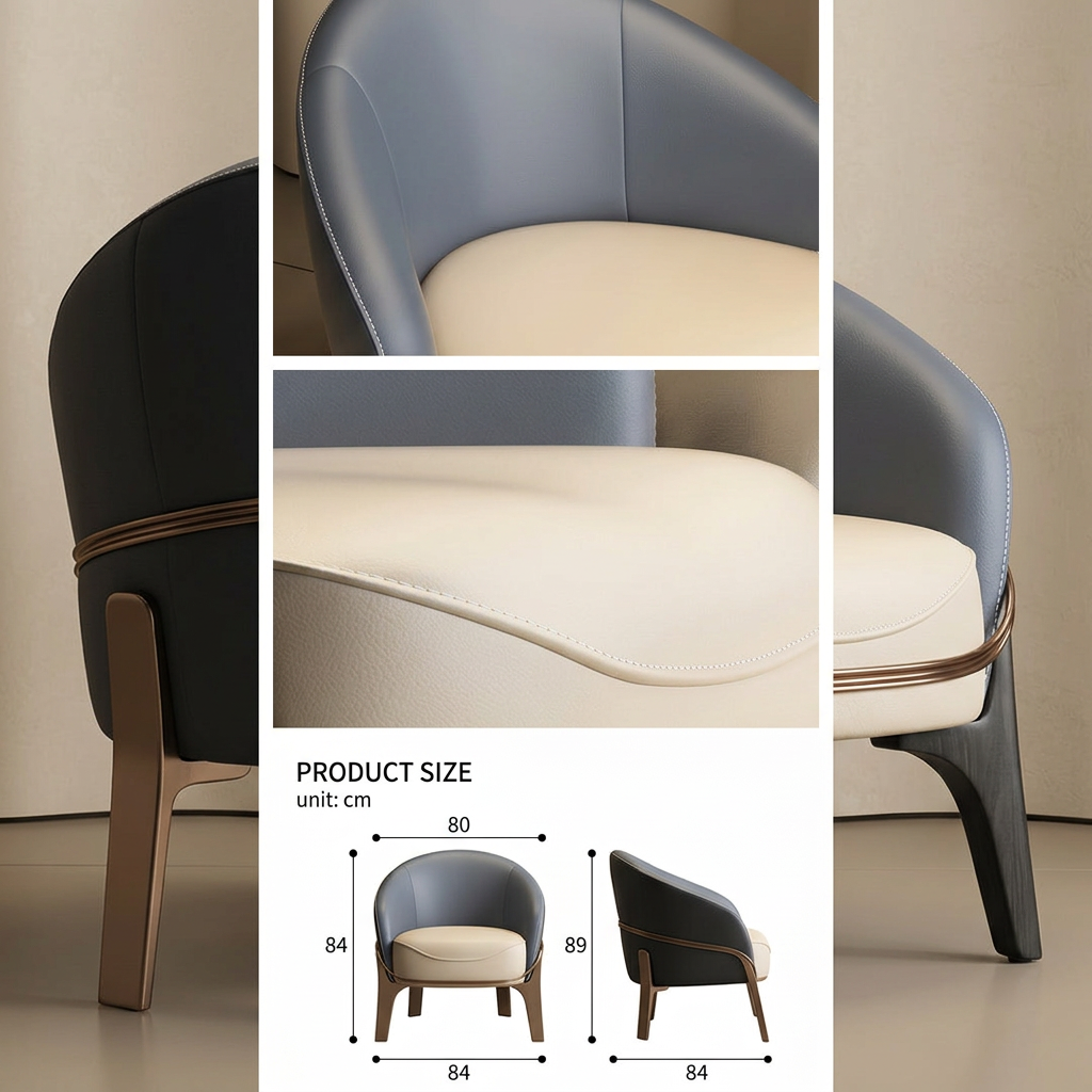 8. Pappas leather backrest and ivory seat detail collage