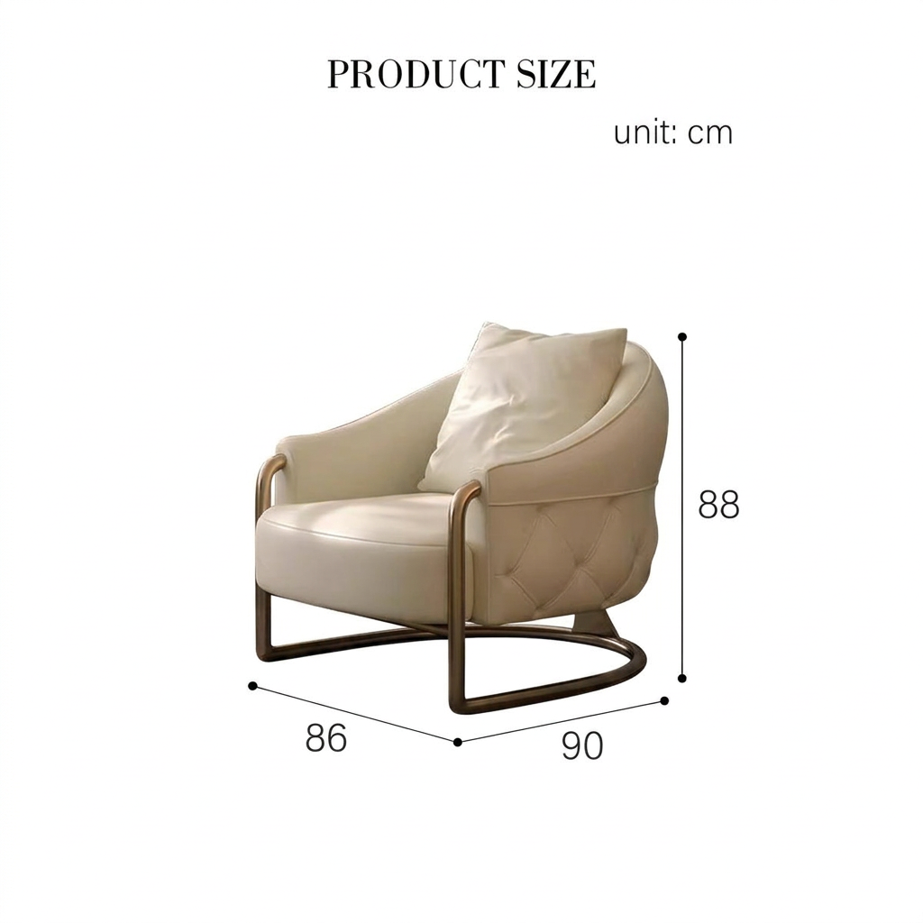 8. Quigley lounge chair original dimensions diagram