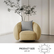 9. Abreu pale beige swivel armchair beside a tree