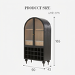 9. Akhtar Pahlavi wine cabinet original dimensions diagram