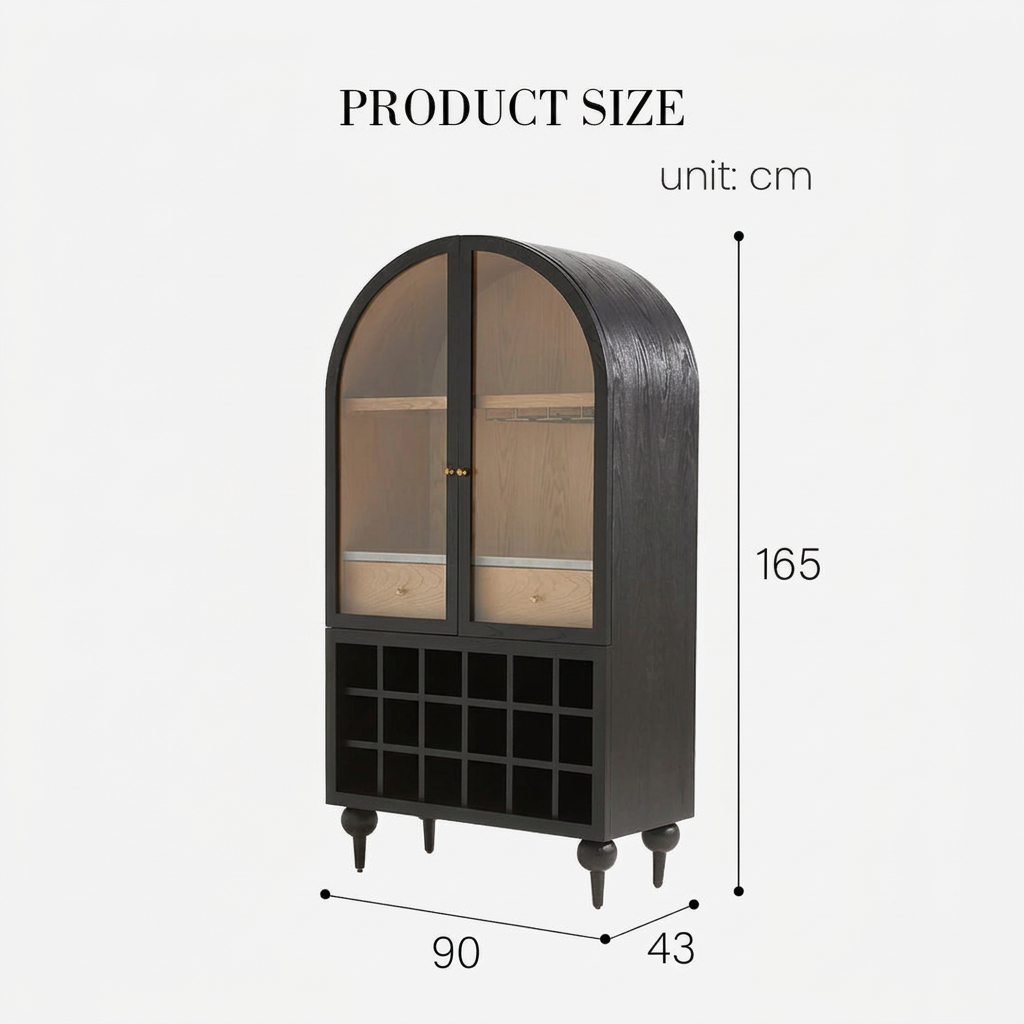 9. Akhtar Pahlavi wine cabinet original dimensions diagram
