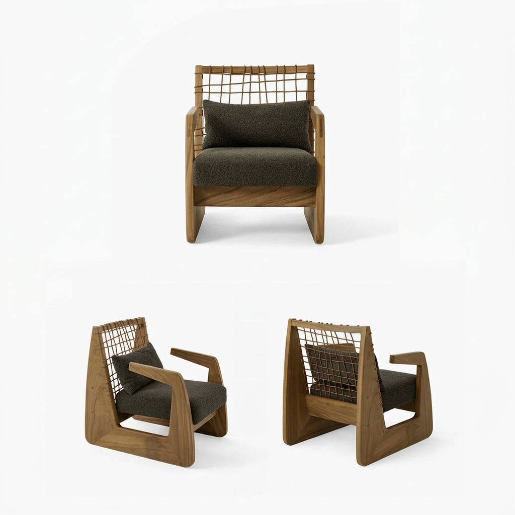 9. Delaney charcoal armchair original multiple-view chart