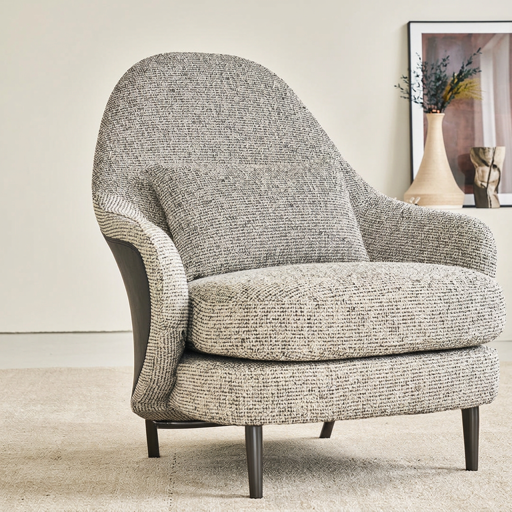 9. Diakite armchair backrest and cushion detail
