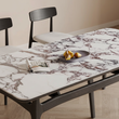 9. Dobson veined stone tabletop with a fruit bowl