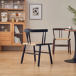 9. Eenoch black dining chair in a dining room