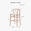 9. Wishbone bar stool original dimensions diagram