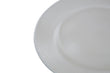 Set of Four 33cm Dia Embossed White Glass Charger Plates | Ida